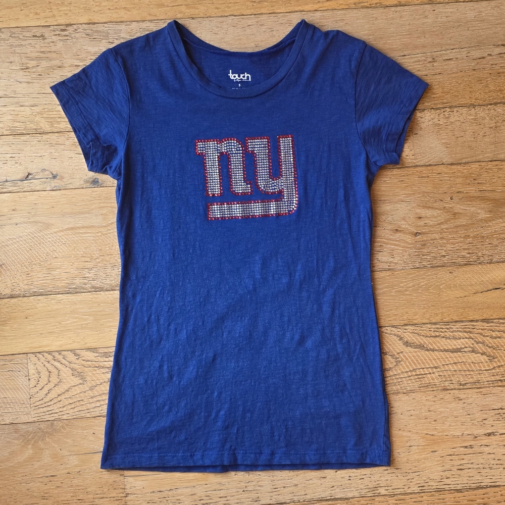 2000's Vintage Rhinestone NY Giants Touch by Alyssa Milano NFL T-Shirt mcbling